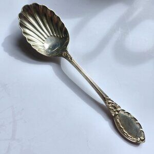 J S Doidge Preserve Spoon Scalloped Bowl EPNS A Silver Plated 6"